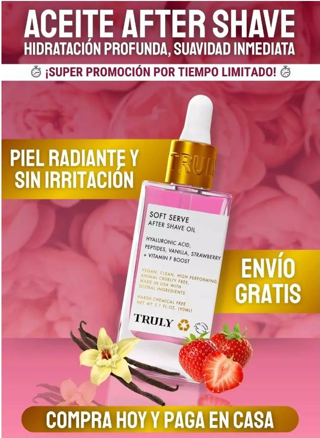 Truly: Aceite Soft Serve para después del afeitado
