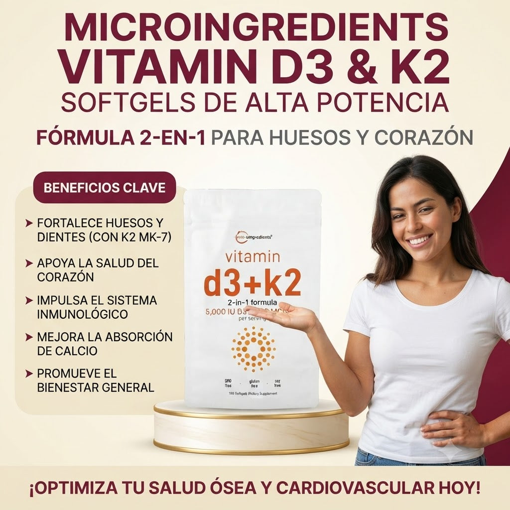 Softgels de Vitamina D3 y K2 - Micro Ingredients