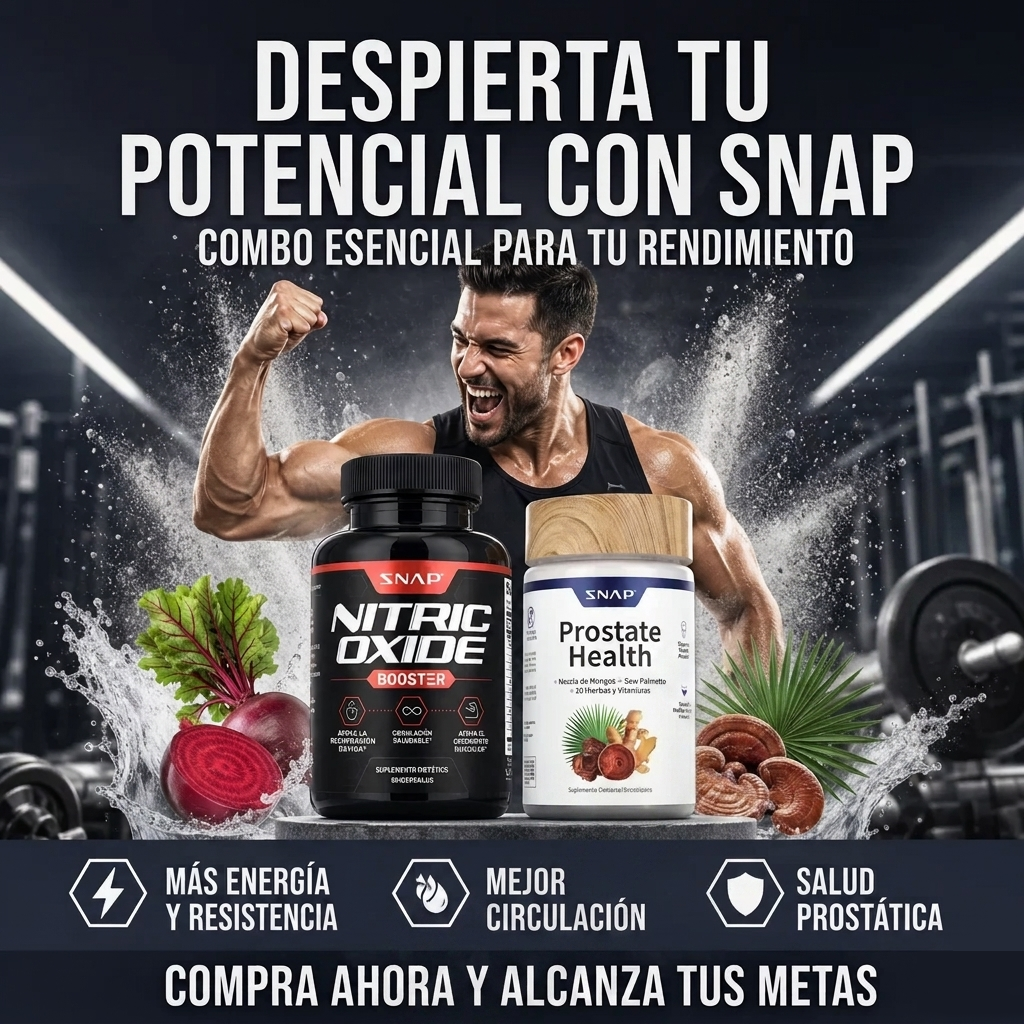 Combo: Óxido Nítrico con Huanarpo & Suplemento Alimenticio para la Prostata Snap