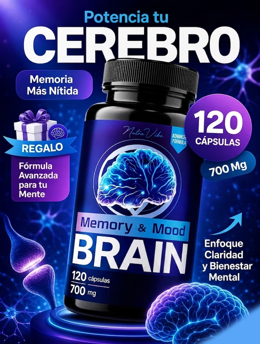 Memoria y estado de ánimo Cerebro - Ingredientes premium para concentración, claridad y concentración