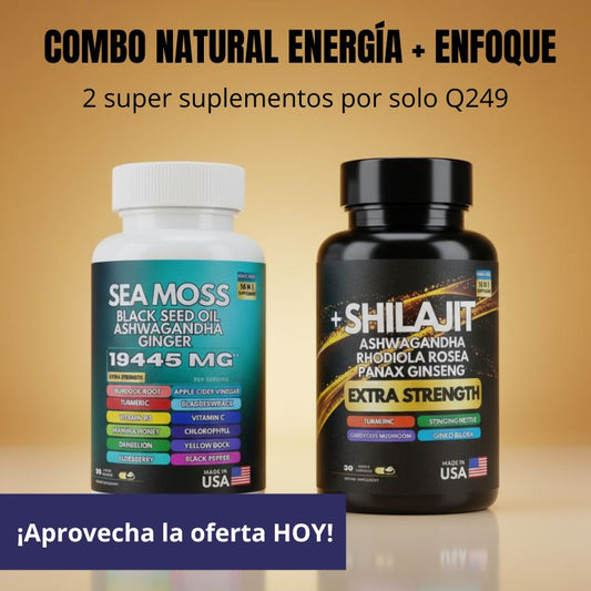 Sea Moss + Shilajit para Energía y Enfoque