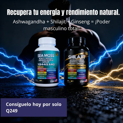 Sea Moss + Shilajit para Energía y Enfoque