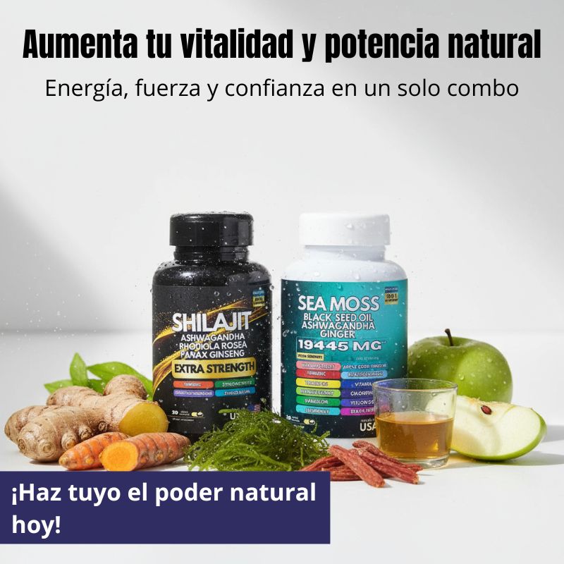 Sea Moss + Shilajit para Energía y Enfoque