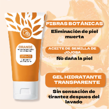 Gel Exfoliante de Enzimas de Naranja para Rostro y Cuerpo